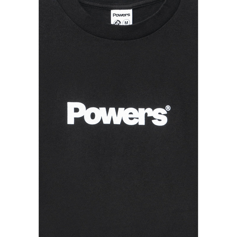 powers supply ps0705 powers logo ss tee black 