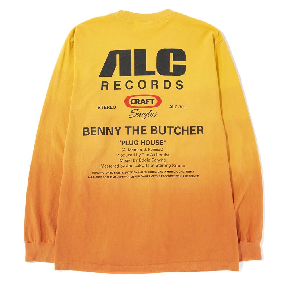 real bad man alc0003 alc records craft singles 11 btb l s t shirt sunburst dip dye 