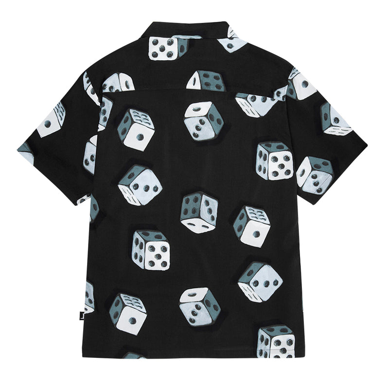 STÜSSY DICE PATTERN SHIRT // BLACK