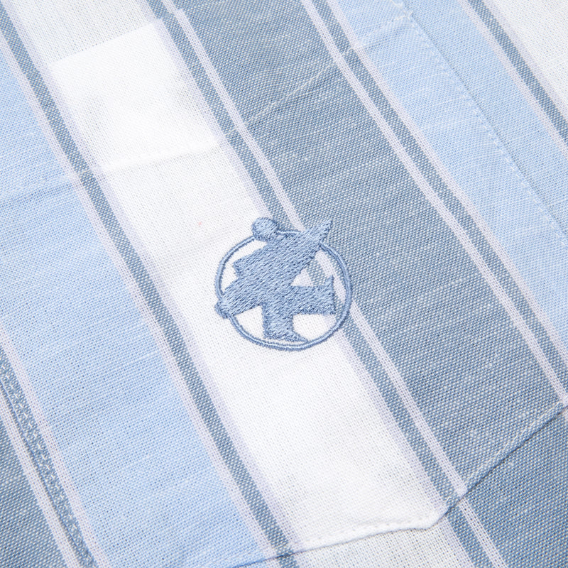 stussy 1110239 wide striped shirt blue stripe