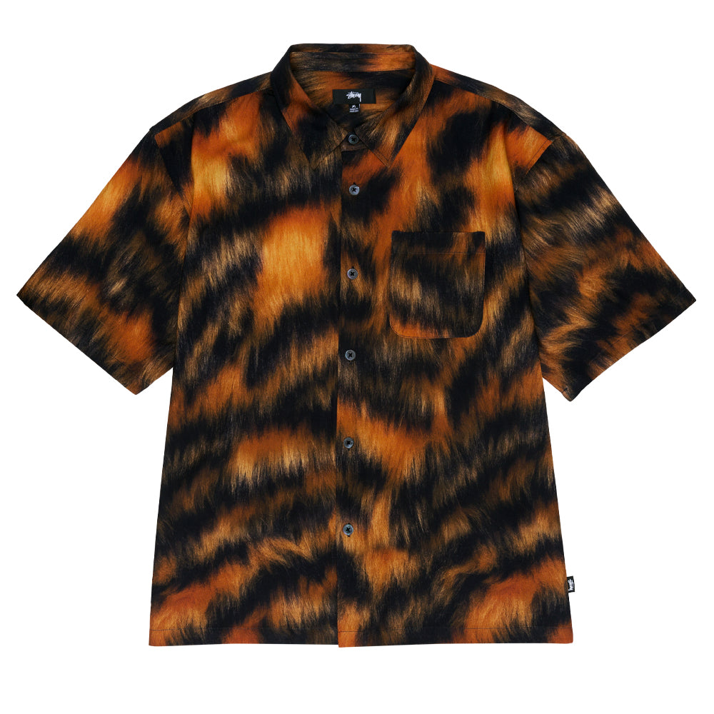 stussy 1110282 fur print shirt tiger