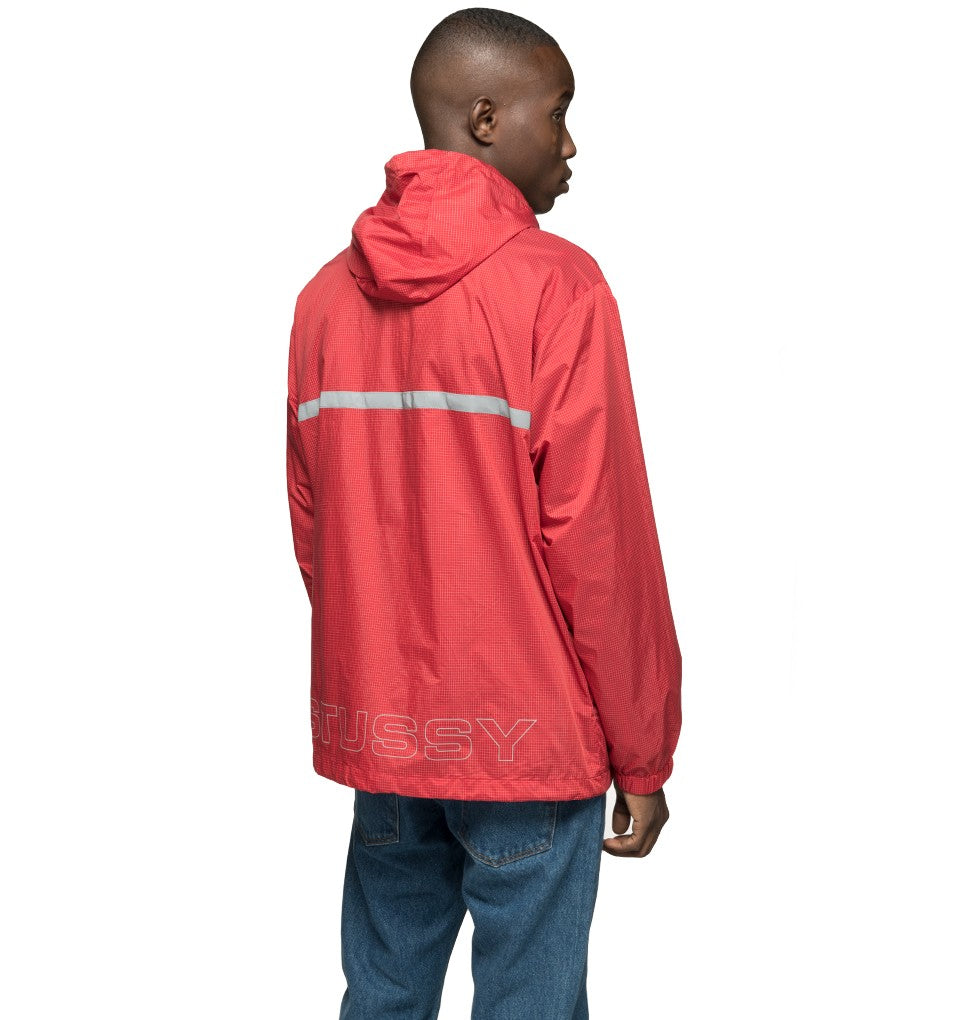 STÜSSY CONTRAST RIPSTOP ANORAK // RED – Collateral