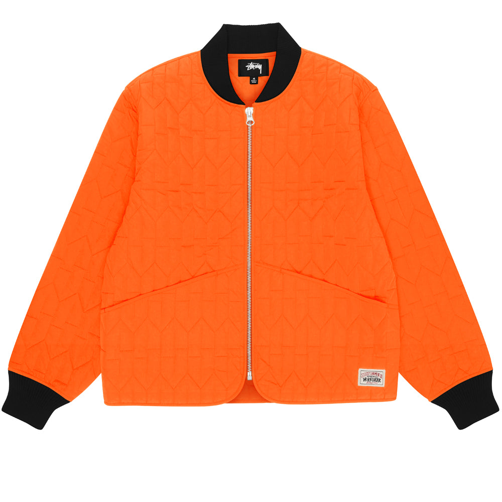 stussy 115670 s quilted liner jacket orange