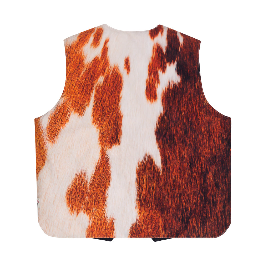 STÜSSY REVERSIBLE QUILTED VEST // COWHIDE – Collateral