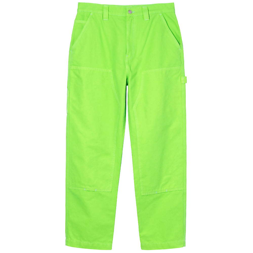 stussy 116558 dyed canvas work pant neon