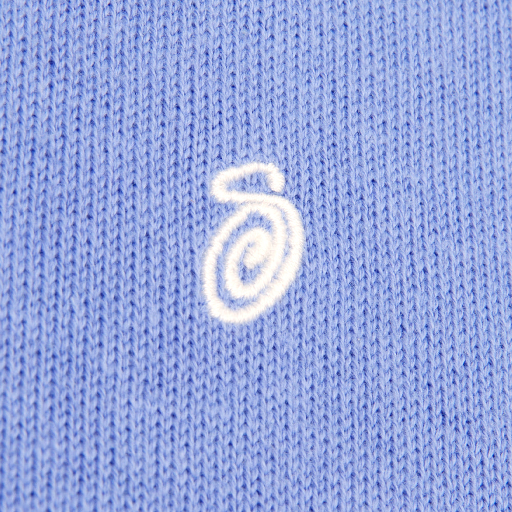 STÜSSY STÜSSY CLASSIC SS POLO SWEATER // BLUE