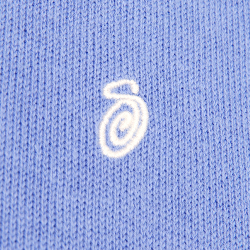 stussy 117110 classic ss polo sweater blue