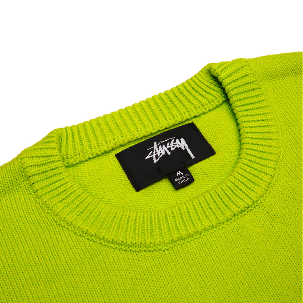 stussy 117133 ss link sweater lime