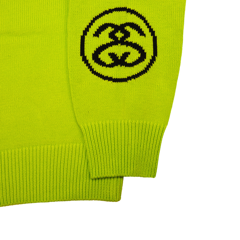stussy 117133 ss link sweater lime