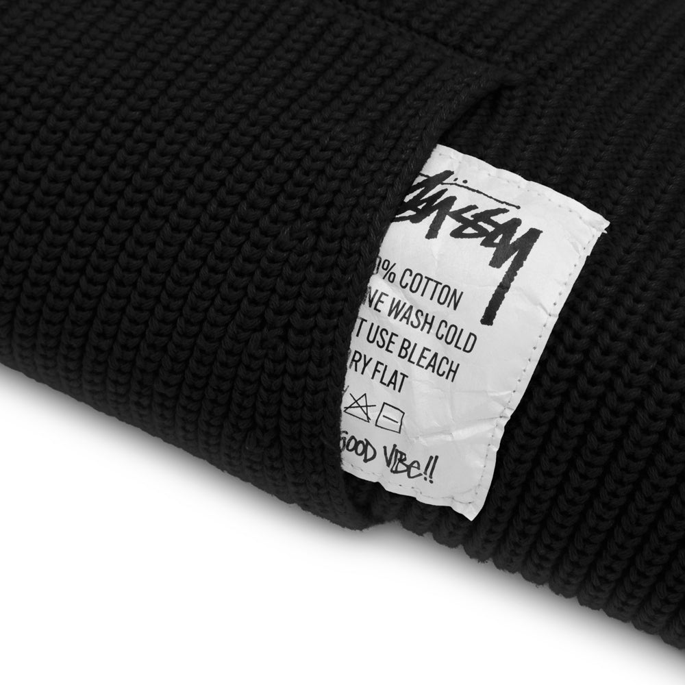 stussy 117138 cotton knit hood black