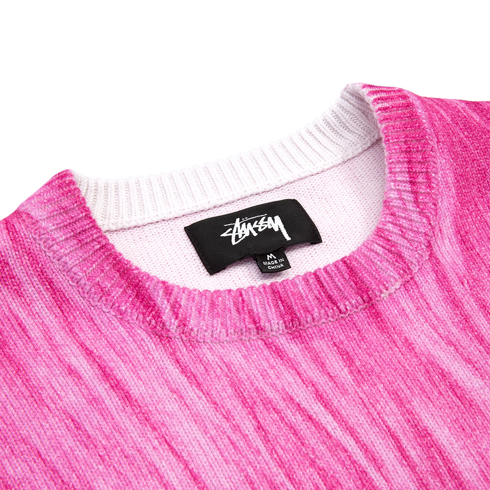 stussy 117171 printed fur sweater pink