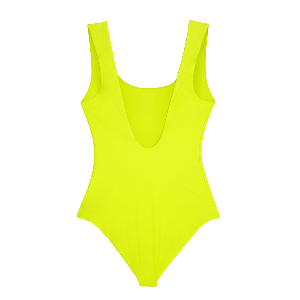 stussy 213070 stock one pc swim suit yellow