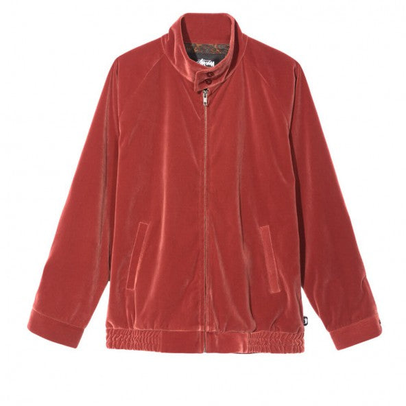 STÜSSY STÜSSY VELVET HARRINGTON JACKET // ROSE