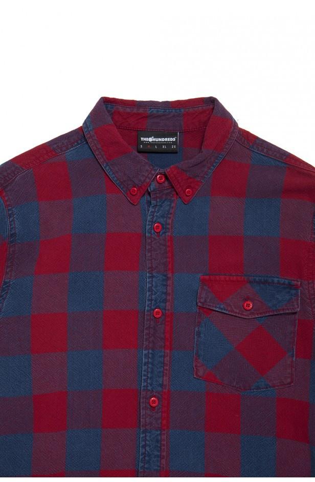 THE HUNDREDS RIDGE LONG SLEEVE WOVEN // RED-The Collateral