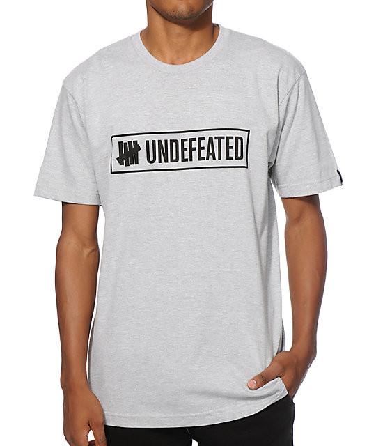 UNDEFEATED OUTLINE TEE // GREY HEATHER-The Collateral