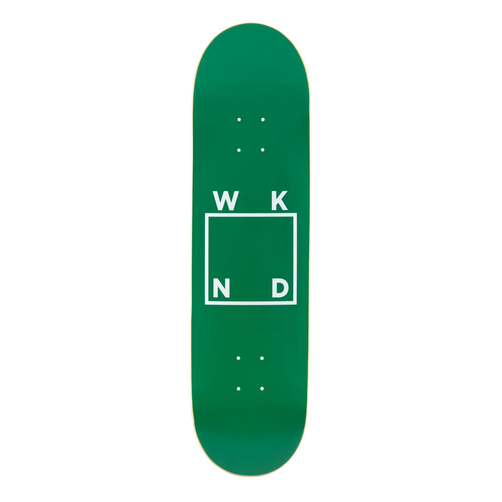 wknd skateboards green white logo deck 8 125sb 8 25cs