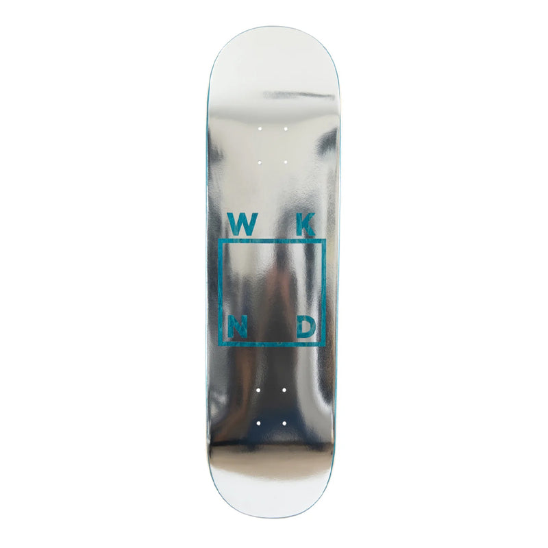 wknd skateboards silver foil logo deck 8 0 8 125