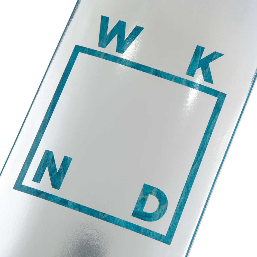 wknd skateboards silver foil logo deck 8 0 8 125
